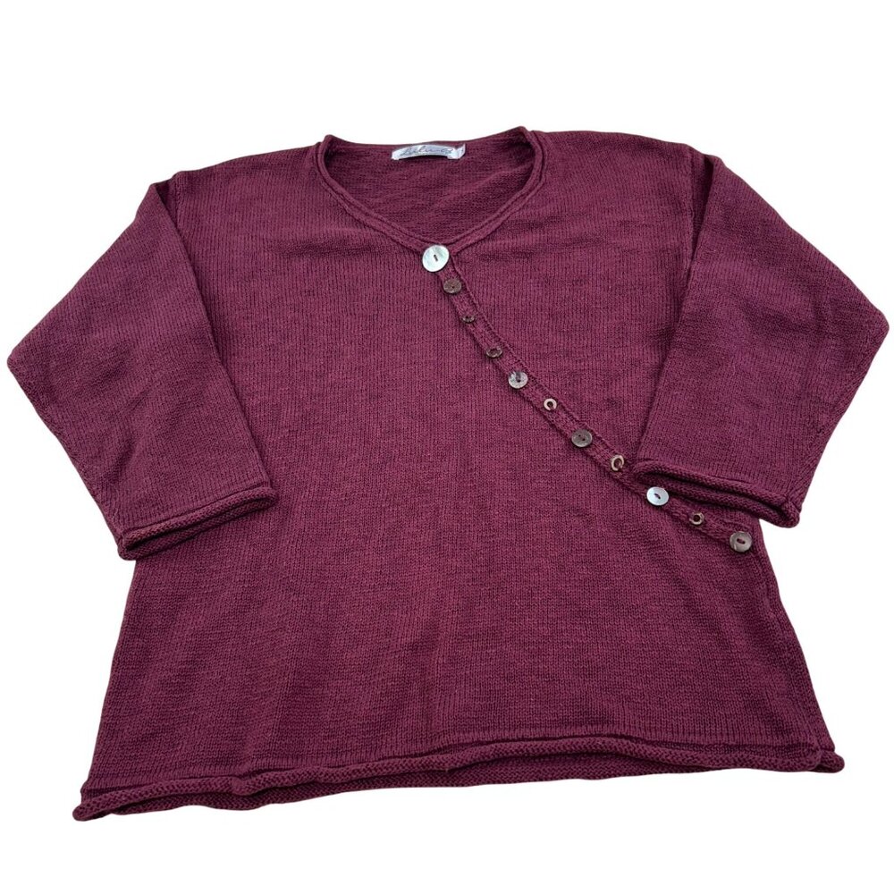 Lulu B Women's SZ Small Maroon soft Sweater